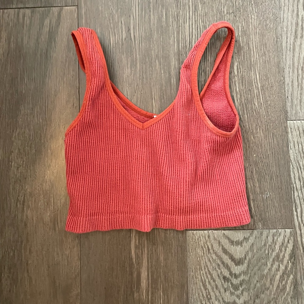 RED RIBBED TANK TOP, never worn! In perfect condition ❤️❤️